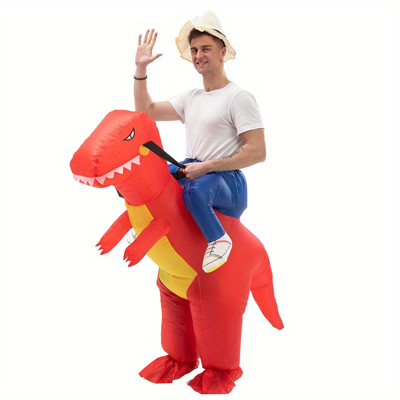Funny Riding Dinosaur Inflatable Suit Costume