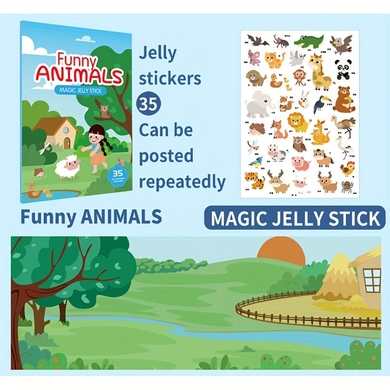 Reusable Sticker Books Educational Toys for Kids
