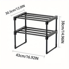Metal 3-Layer Shoes Rack Standing Shoes Storage Shelf