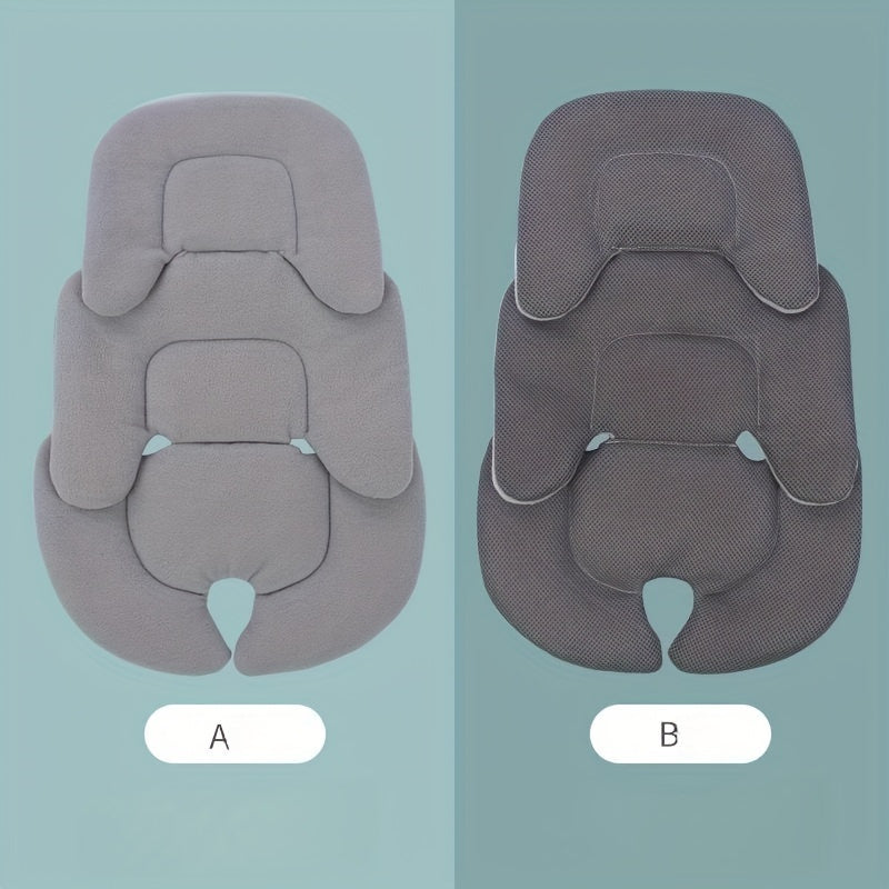 Baby Carriage Safety Seat Cushion with Mesh Front & Velvet Back