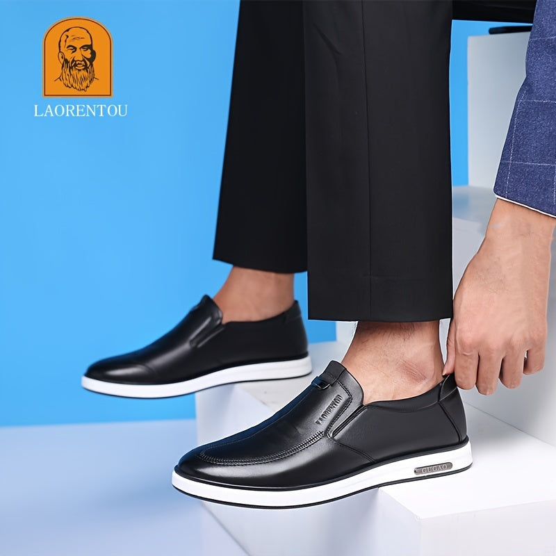 LAORENTOU Men's Leather Slip On Casual Dress Shoes