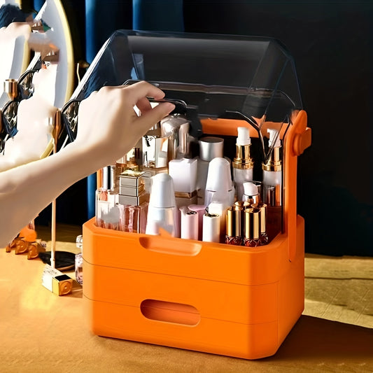 Makeup Case with Drawers & Transparent Cover