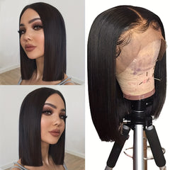Short Straight Bob Human Hair Wig 13x4 Lace Front Wig