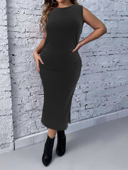  Sleeveless Bodycon Dress Women's Comfort Stretch Casual Dress