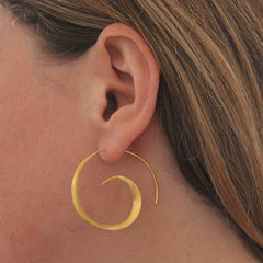 Golden Silvery Dangle Earrings Retro Style Silver Plated Jewelry