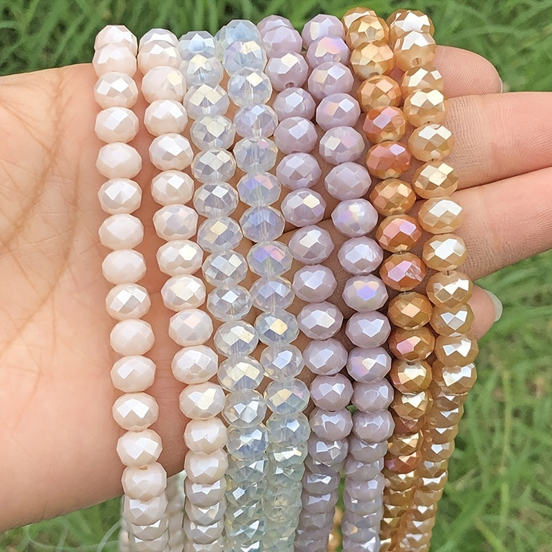 35pcs Crystal Rondelle Beads for Jewelry Making