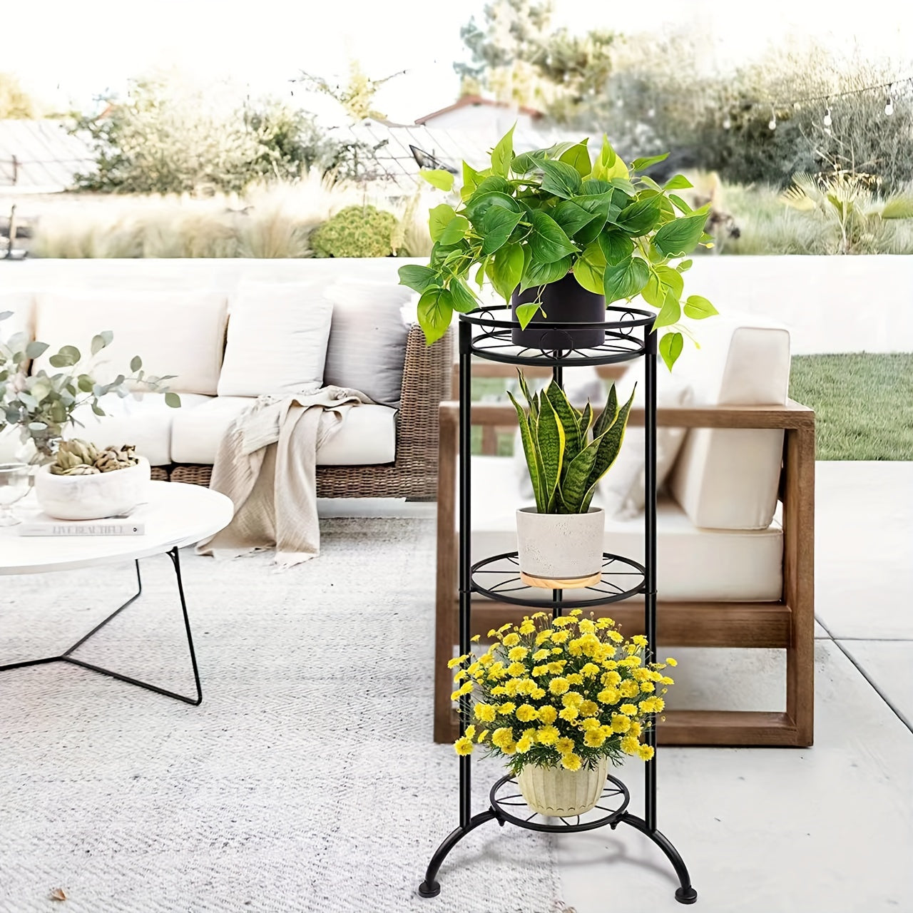 Indoor Layer Plant Rack Iron Flower Rack Living Room Balcony Floor Standing Plan