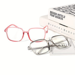 Light Blocking Glasses Large Square Clear Lens Candy