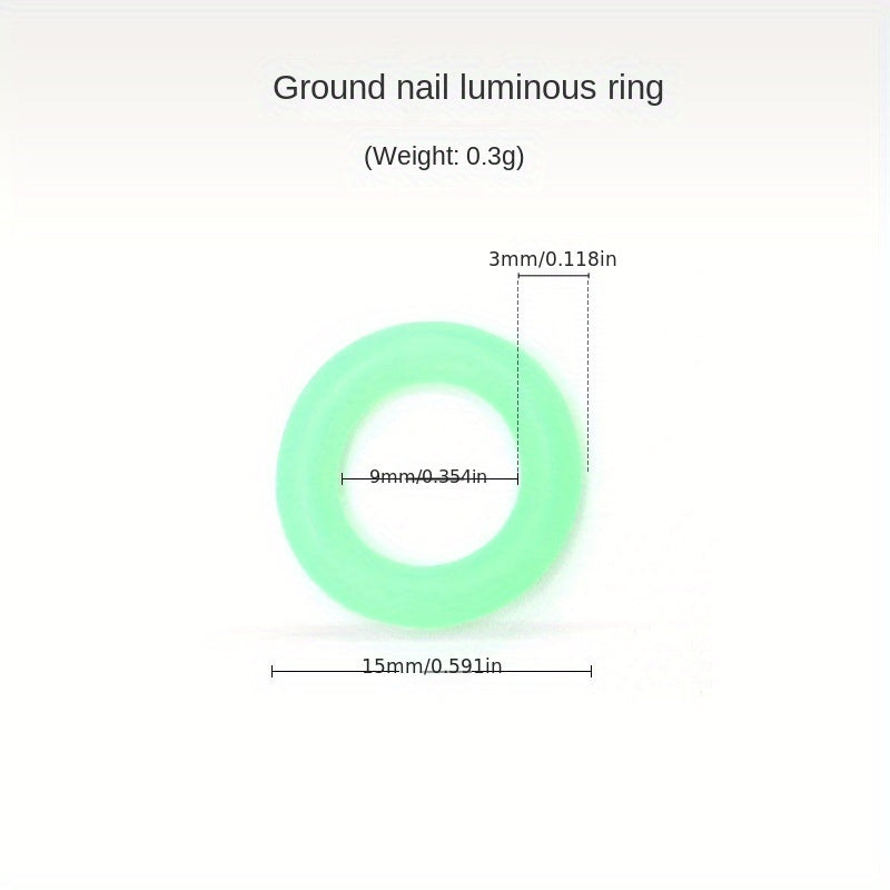 Luminous Tent Nail Silicone Safety Mark Ring for Camping Stakes