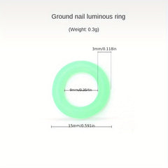 Luminous Tent Nail Silicone Safety Mark Ring for Camping Stakes