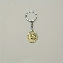 Zodiac Metal Tag Key Ring Keychain Retro Bag Car Key Pendant Christmas Gift