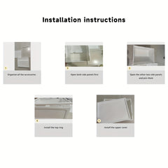 1pc Plastic Folding Storage Bin Wardrobe Clothes Storage Box