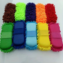 Chenille Car Wash Sponge Gloves Bear Paw