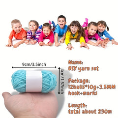 Beginner Crochet Kit with 3.5mm Hook - Cushion, Slippers