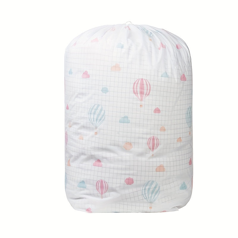Cylindrical Drawstring Cartoon Quilt Bag Clothes Storage