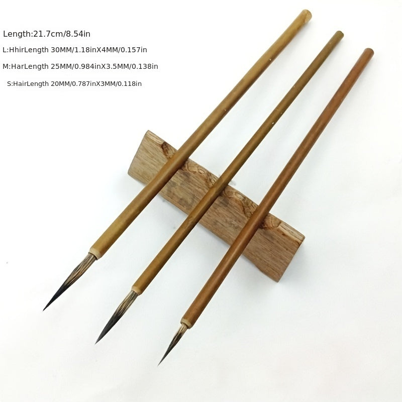 3pcs Set Fine Paint Brush Chinese Calligraphy Brush Pen