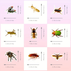 50pcs Insect Vinyl Stickers Waterproof Pack for Water Bottle Laptop Phone