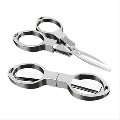 Compact Glass Folding Scissor Stainless Steel Mini Cutter