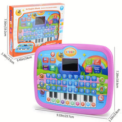 Interactive Kids Learning Tablet with LED Screen Alphabet Numbers Words & Music