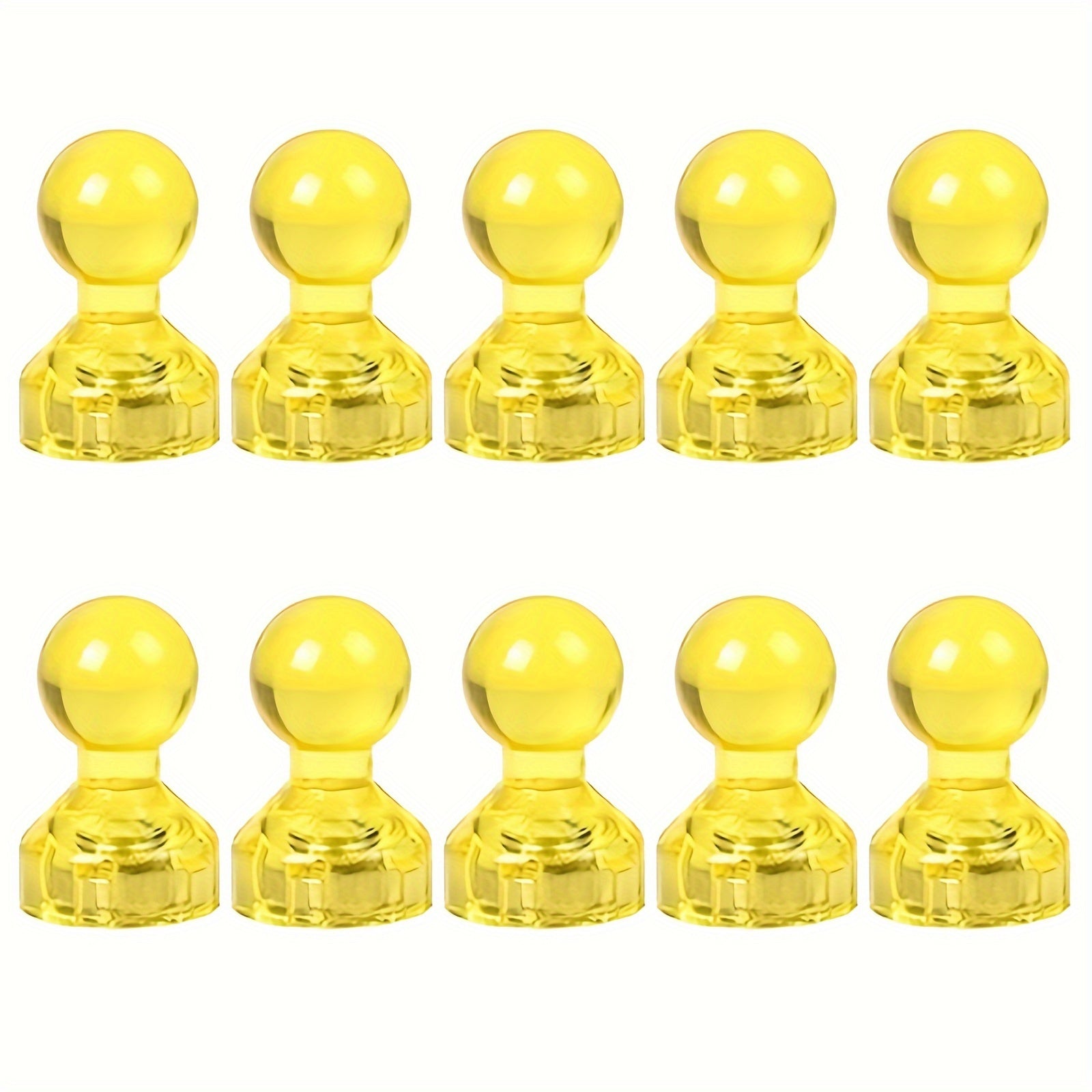 10pcs Yellow Magnets Push Pin Magnets Magnetic Whiteboard Refrigerator