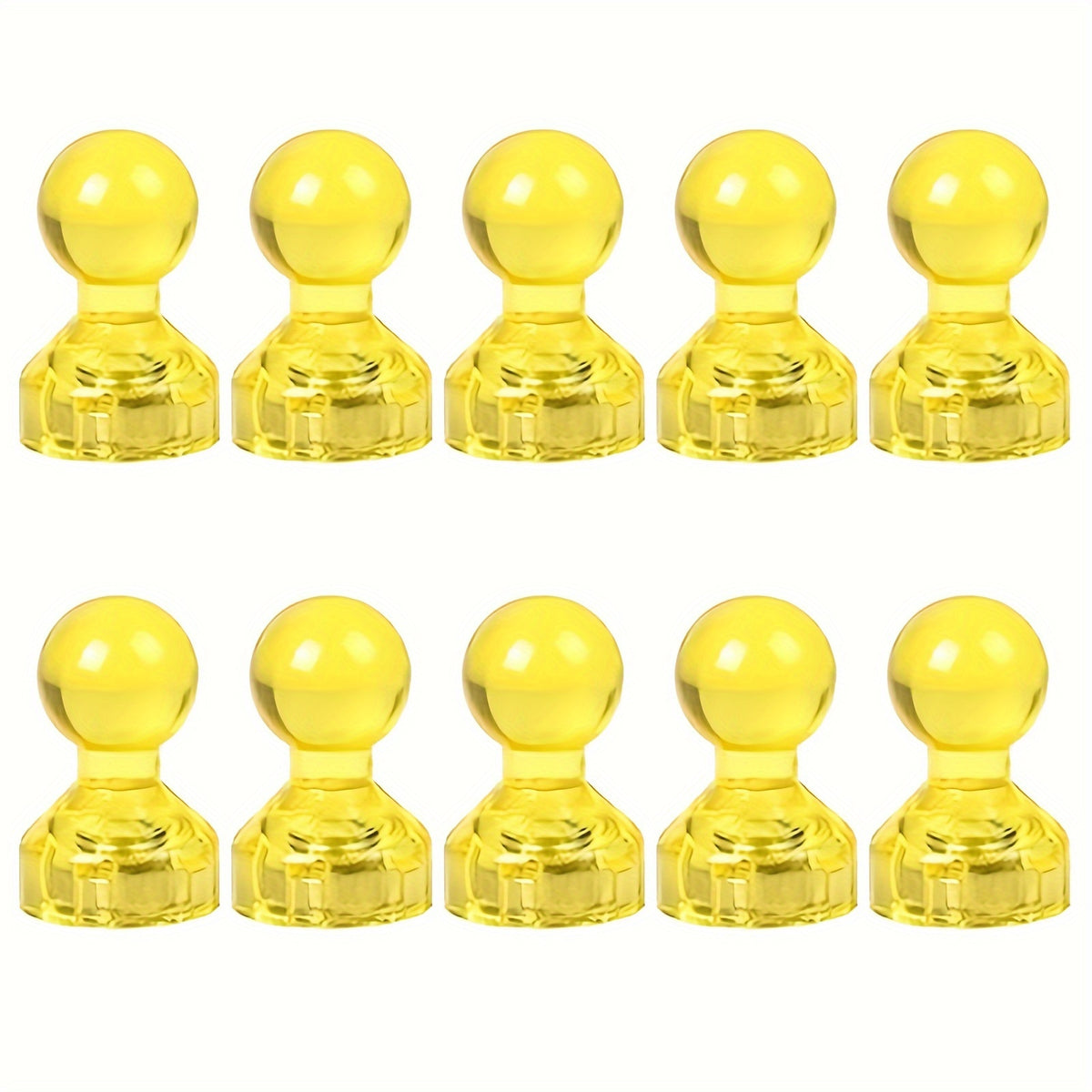 10pcs Yellow Magnets Push Pin Magnets Magnetic Whiteboard Refrigerator