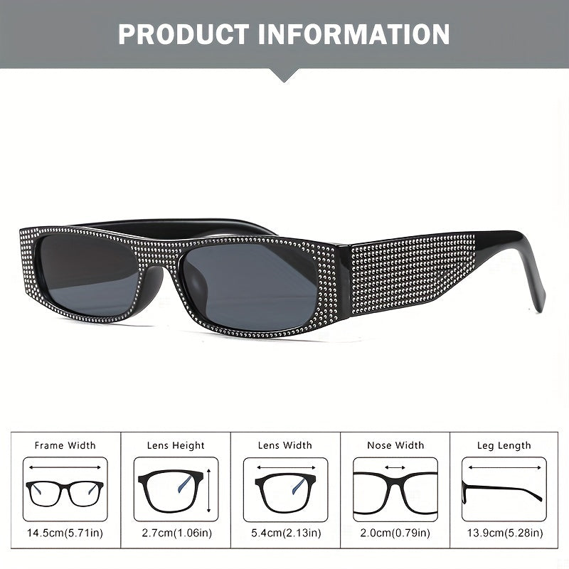 Y2K Rhinestone Sunglasses for Women