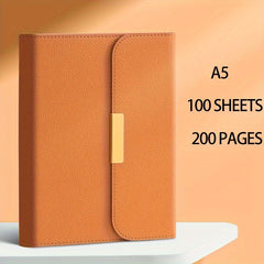A5 100Sheets 200Pages PU Leather Business Notebook