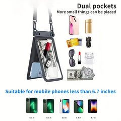 Clear PVC Phone Dry Bag Waterproof Diving Case Touch Screen Pouch