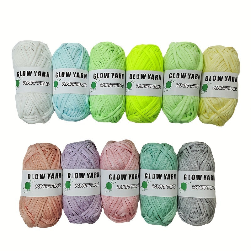 Glow in the dark Wool Soft Knitting Luminous Wool DIY Knitting Doll Bag Scarf