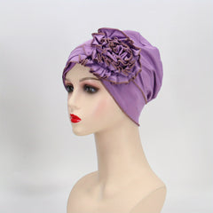 Elastic Turban Cap Solid Head Wrap Bandana Headwear Women Beanie Hats
