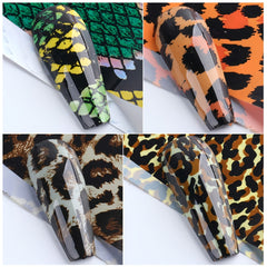 10 Sheets Leopard Nail Foils For Nail Art Decoration