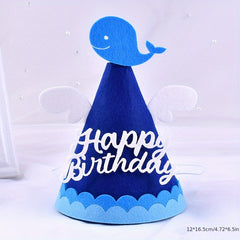 Diy Animal Birthday Hat One Year Old Decoration Party Felt Hat