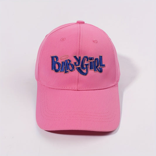 Pink Baby Girl Embroidered Cap Casual Dad Hat Sunscreen