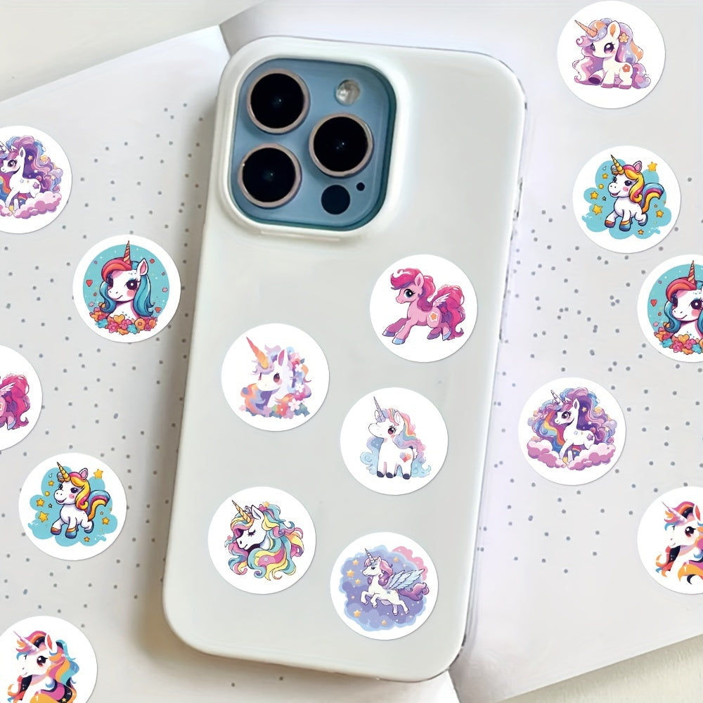 Unicorn Curl Stickers Scrapbook Sealing Stickers Laptop Phone Case