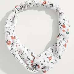 Floral Printed Cross Headband Stretchy Headdress Hair Accessories