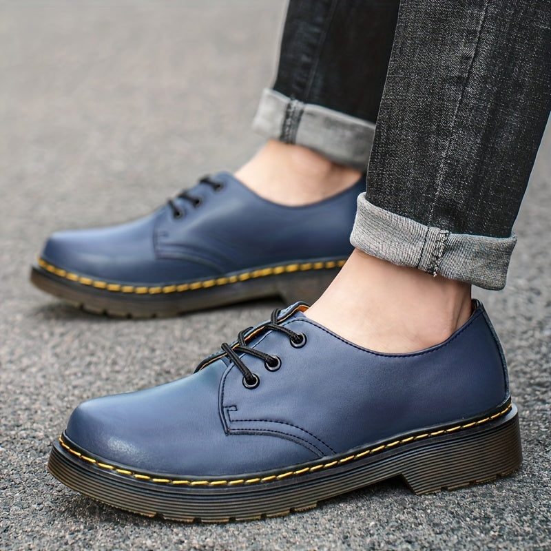 Men's Derby Shoes Lace up Front Business Formal Tie Optional