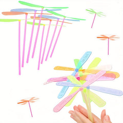 Bamboo Dragonfly Nostalgic Toys Hand Rolled Double Flying Leaf