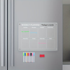 Clear Weekly Meal Planner Magnetic Acrylic Board 39 X 29