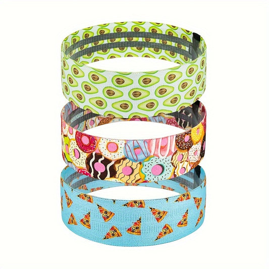 Food Printed Yoga Resistance Bands Elastic Stretching Tension Bands