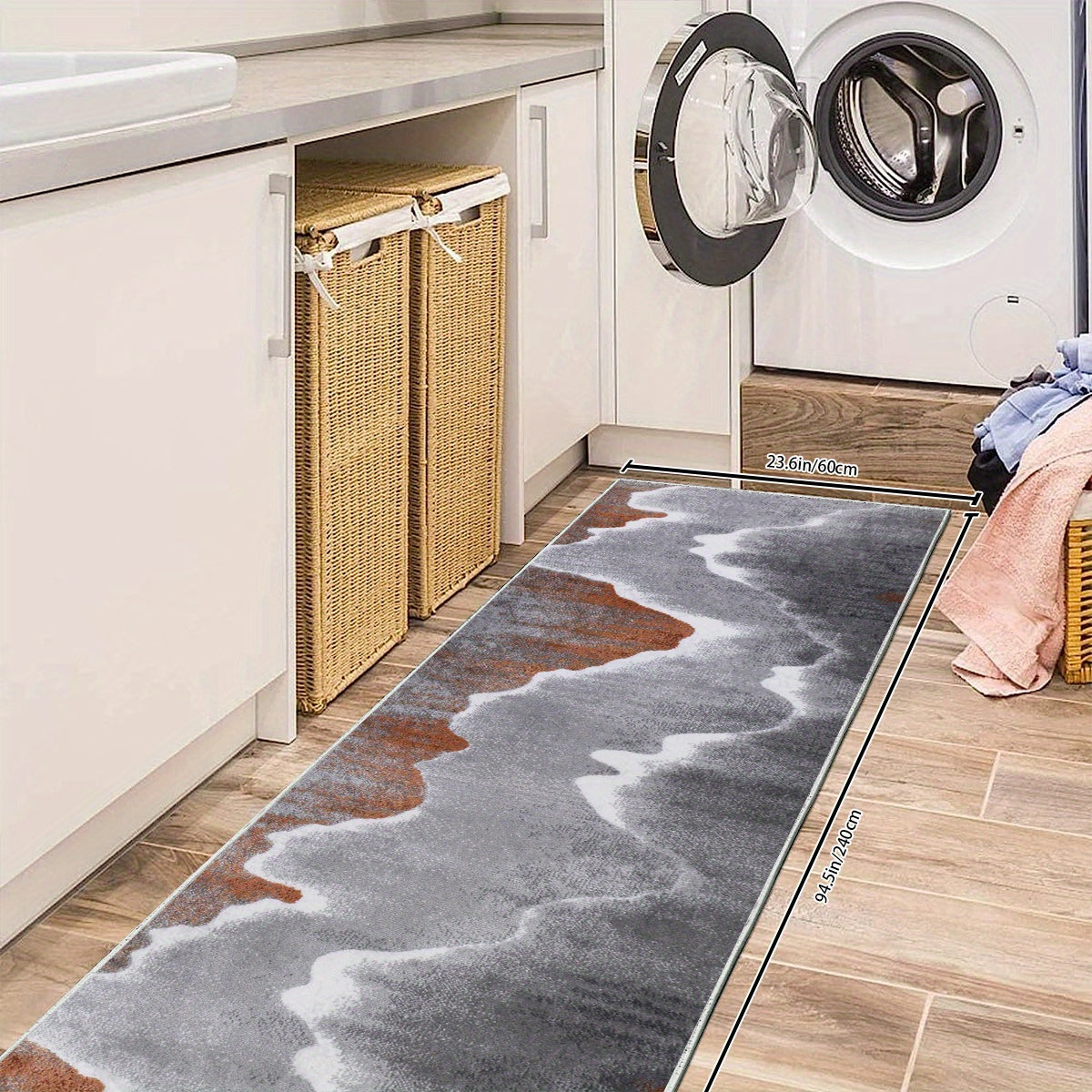 2x10ft Long Hallway Rug Runner Mat Hand Washable Floor Mat Hallway Carpet
