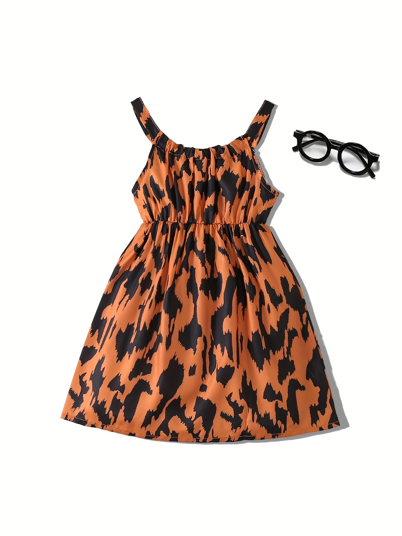 Toddler Girls Leopard Print Cami Dress for Party Beach Vacation