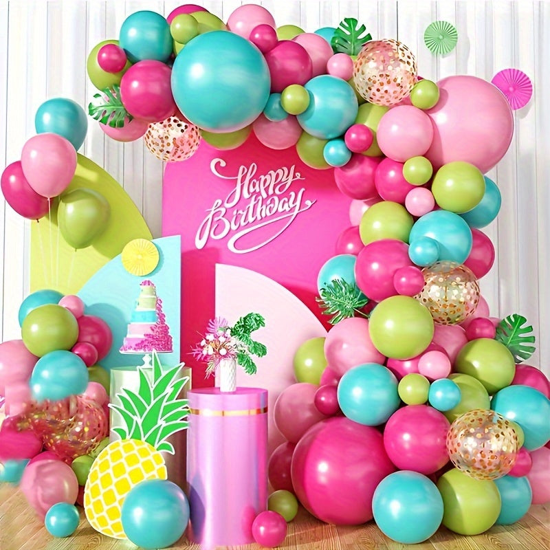 51-Piece Pink & Yellow Latex Balloons Set for Party Decorations