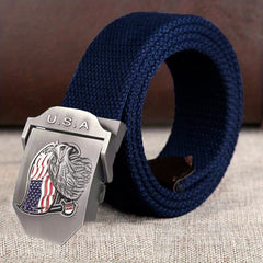 Stylish Streetwear Alloy Canvas Belt