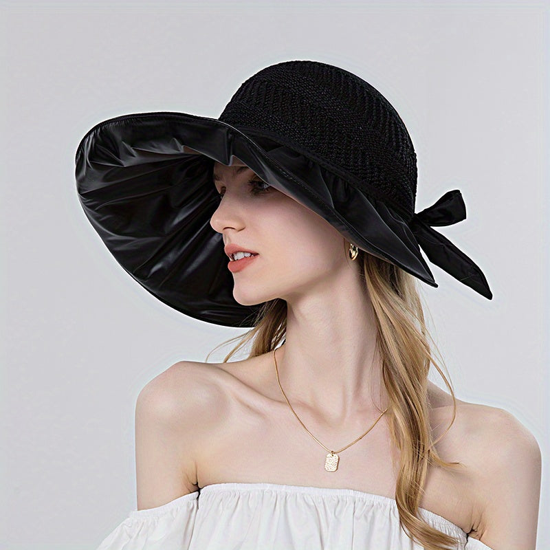 Foldable Wide Brim Visor Hat Summer UV Protection Sun Hat