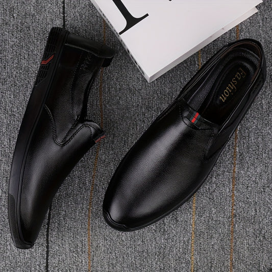 Men's Leather Slip On Loafers Lightweight Comfy Casual Shoes