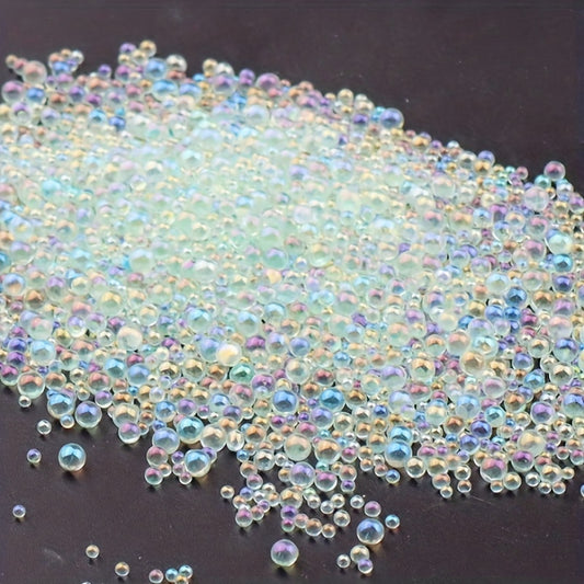 Mini Bubble Nail Beads and Rhinestones for Crafts and Nail Art