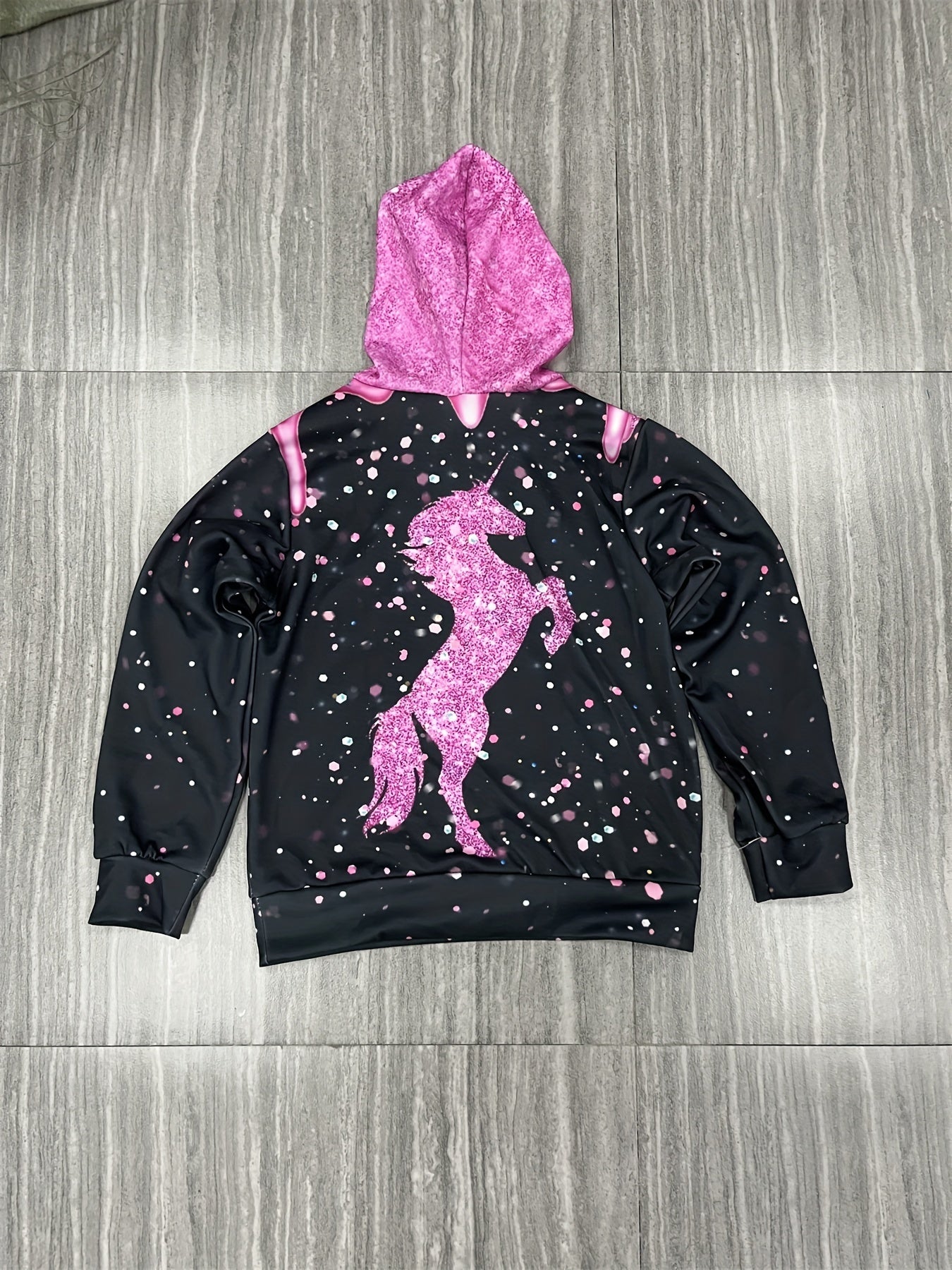 Kids Unicorn Graphic Hoodie Spring Summer Toddler Sweatshirt Casual Pullover