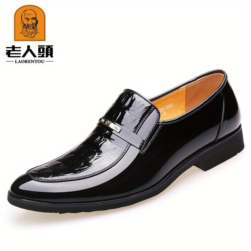 Men's No Tie Slip On Dress Shoes, Assorted Colors