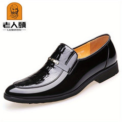 Men's No Tie Slip On Dress Shoes, Assorted Colors