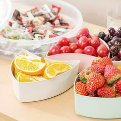 Fruit Snack Vegetable Tray Compartment Plate With Lid
